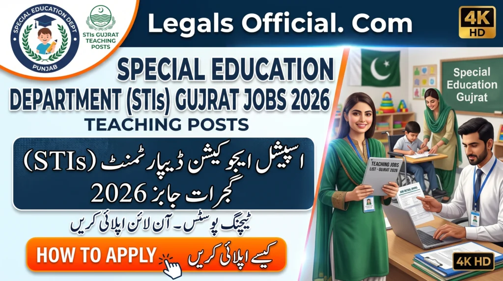 Special Education Department STIs Gujrat Jobs 2026 Teaching Posts
