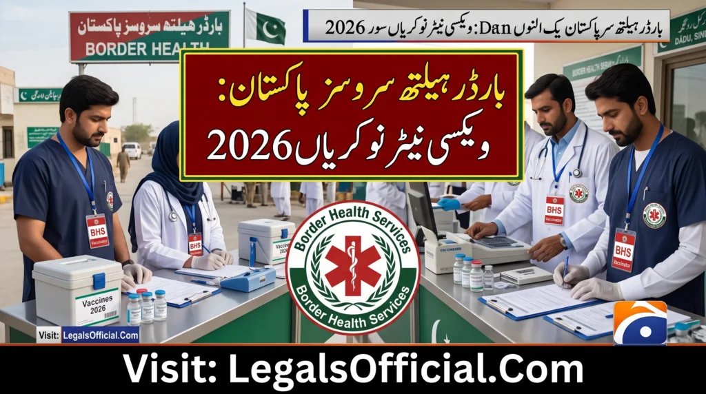 Border Health Services Pakistan Vaccinator Jobs 2026