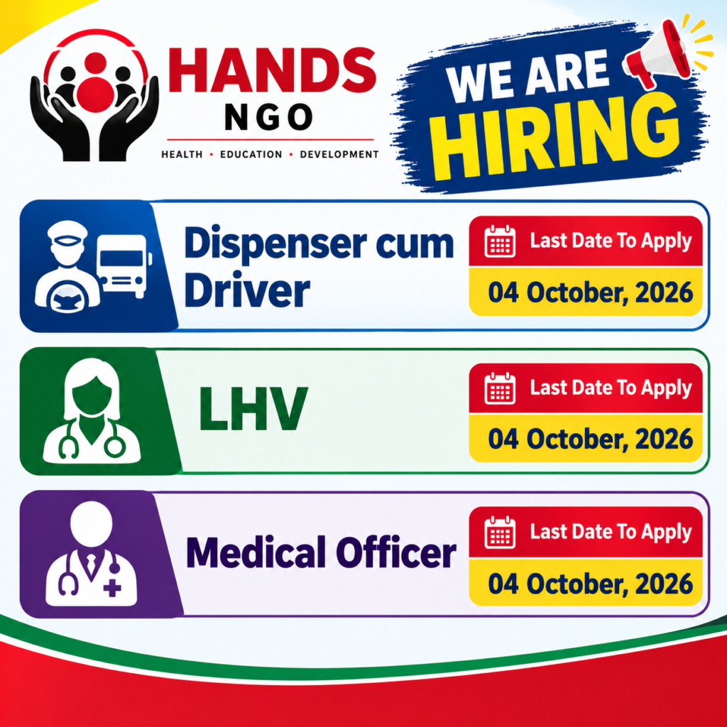 HANDS NGO Jobs 2026 Best Healthcare Vacancies Available
