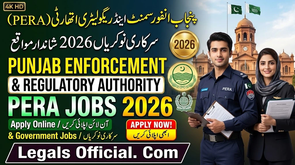 Punjab Enforcement and Regulatory Authority PERA Jobs 2026