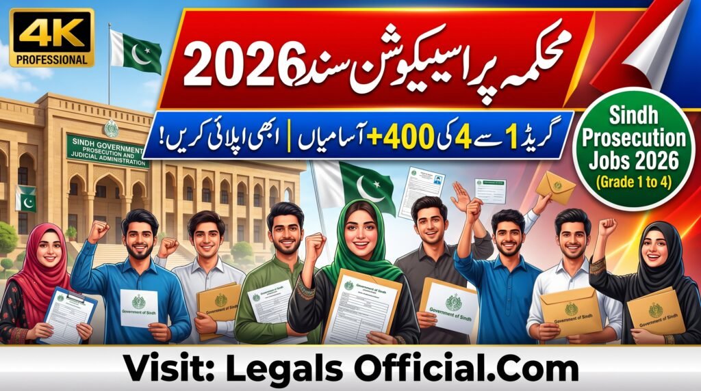 Sindh Prosecution Jobs 2026: 1 to 4 Grade 400+ Jobs