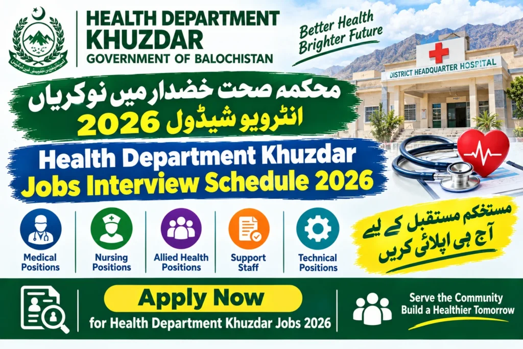 Health Department Khuzdar Jobs