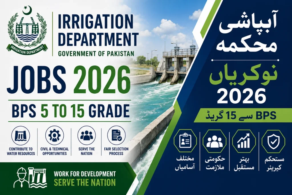 Irrigation Department BPS 5 TO 15 Jobs
