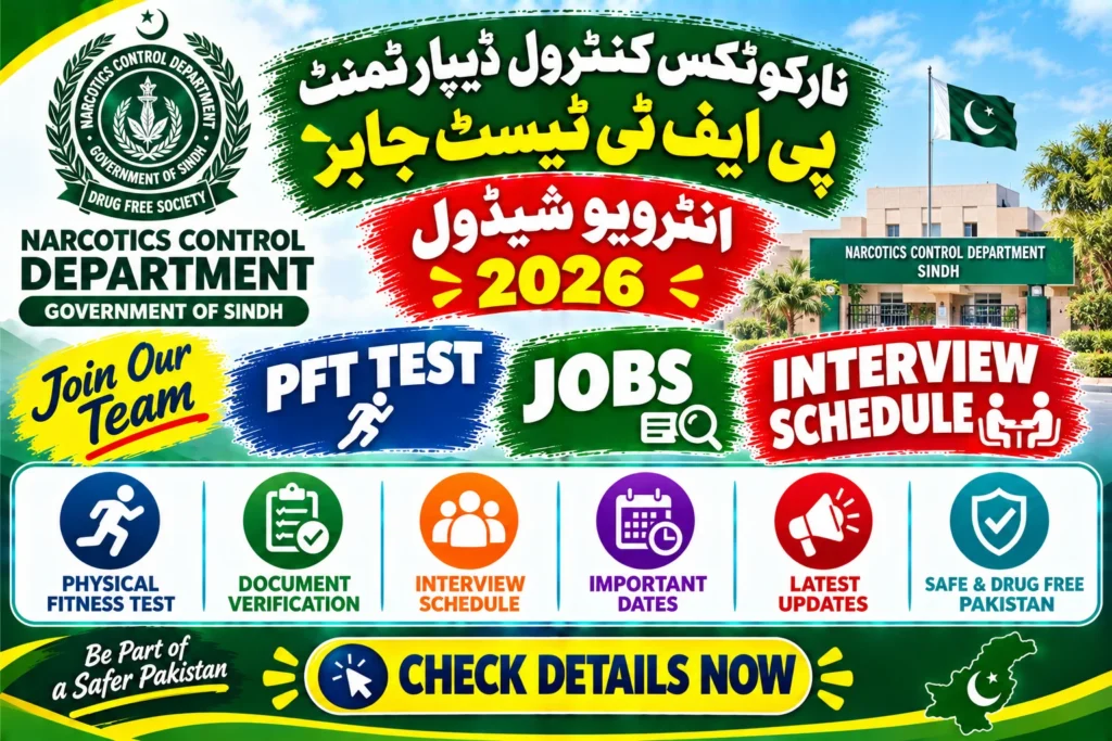 Narcotics Control Department Jobs