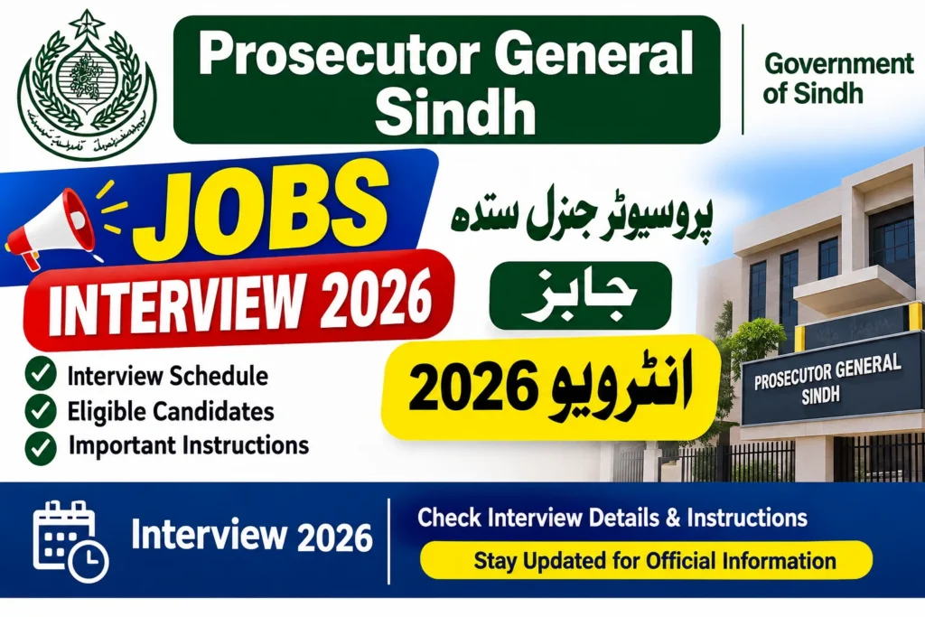 Prosecutor General Sindh Jobs