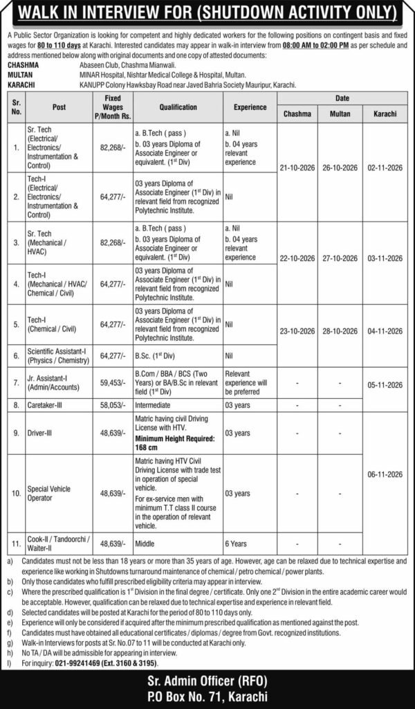 Public Sector Organization PSO Jobs 2026