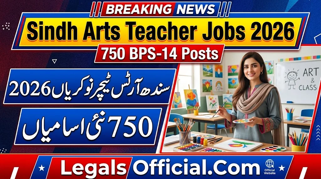 Sindh Arts Teacher Jobs 2026 Apply for 750 BPS-14 Posts