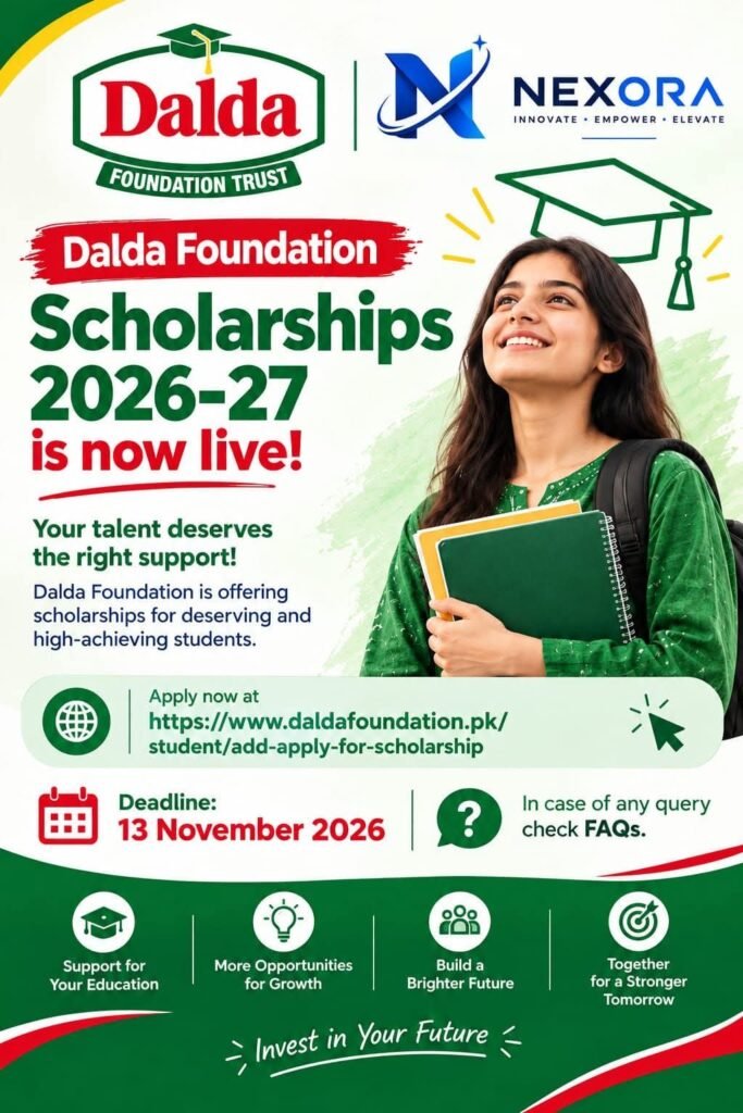 Dalda Foundation Scholarships 2026-27 Apply Now
